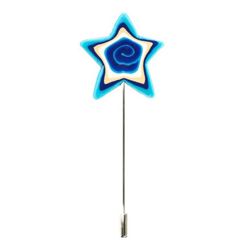 Alfiler Boda Estrella Fimo Azul